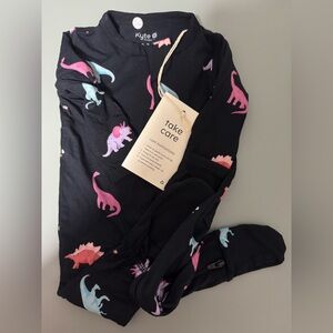 Kyte BABY Black Dinosaur Footies